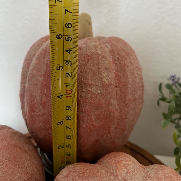 3 New Hand Painted Foam Pumpkins Vintage Olive Ateliers RH Style Old Rustic Hom - Picture 4 of 10